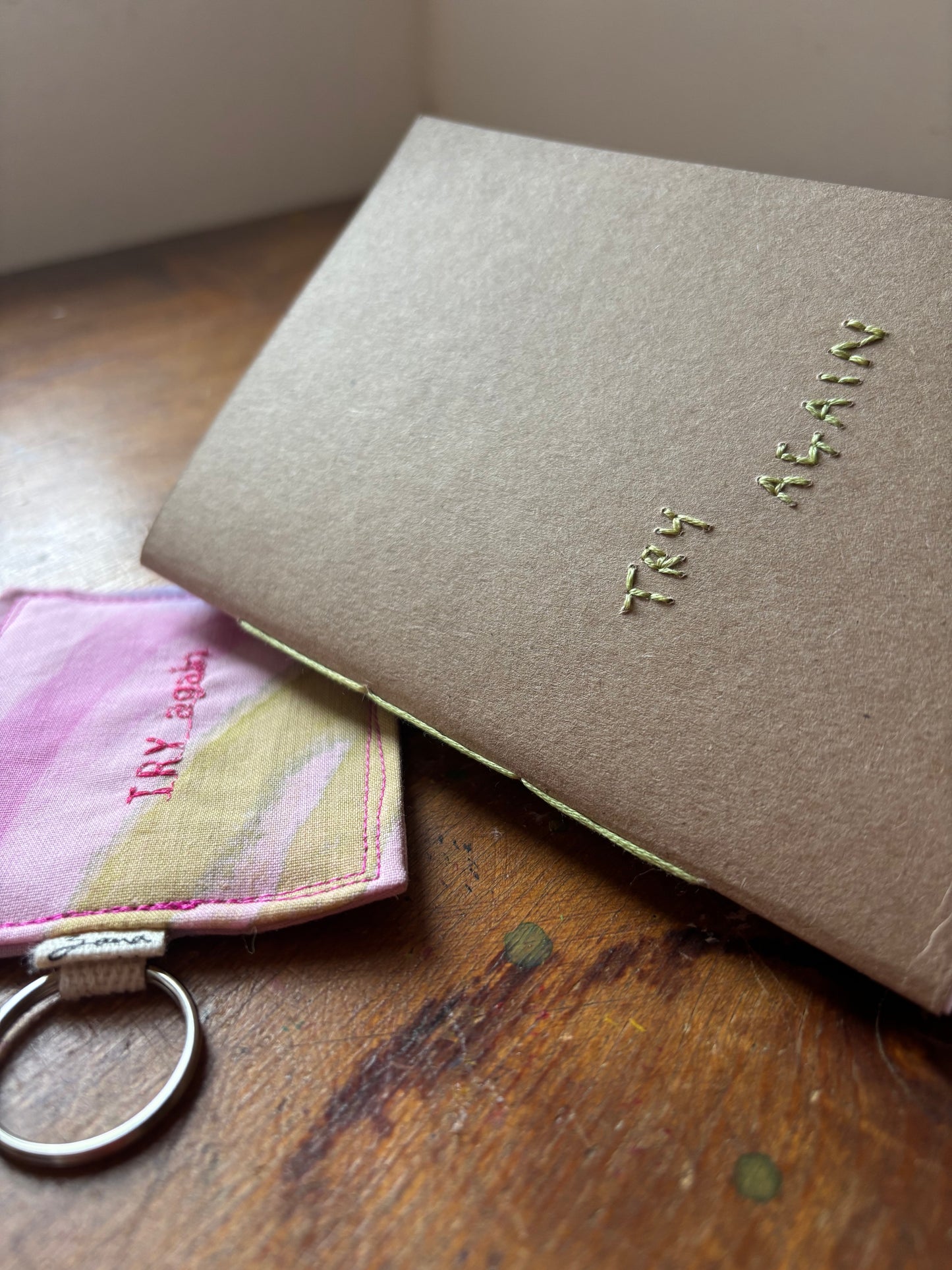 A6 blank notebook and keyring combo