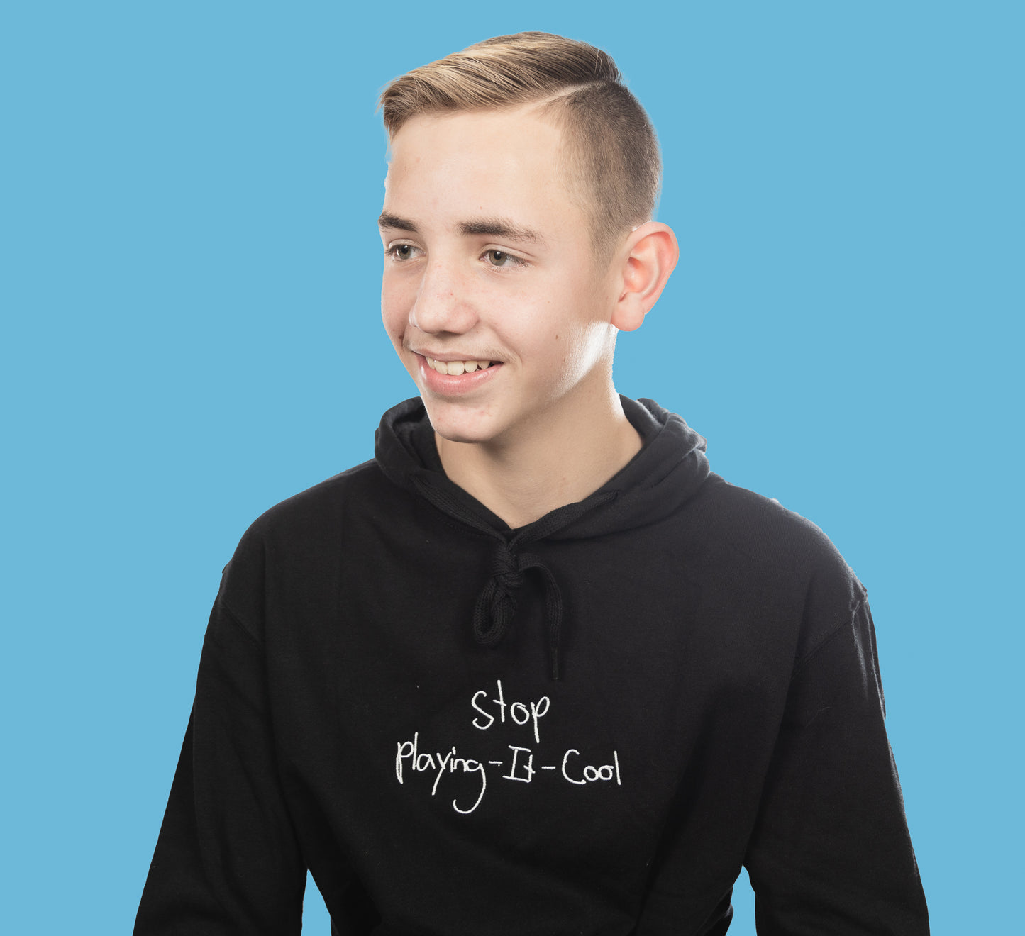 "stop playing-it-cool" hoodie