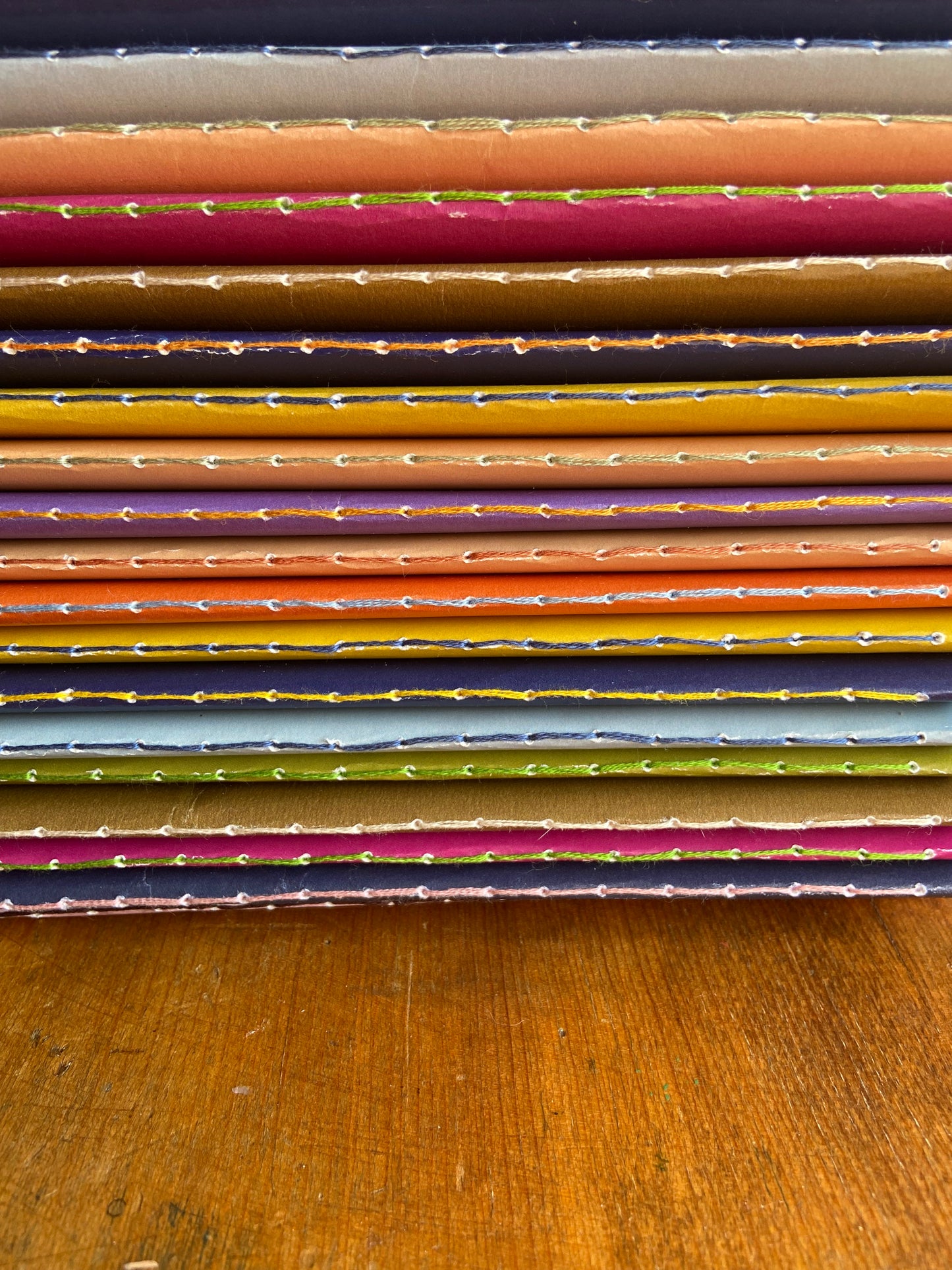 colour notebooks (hand stitched)