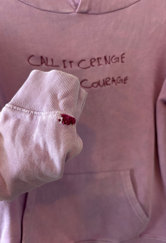 CALL IT CRINGE CALL IT COURAGE (purple hoodie)