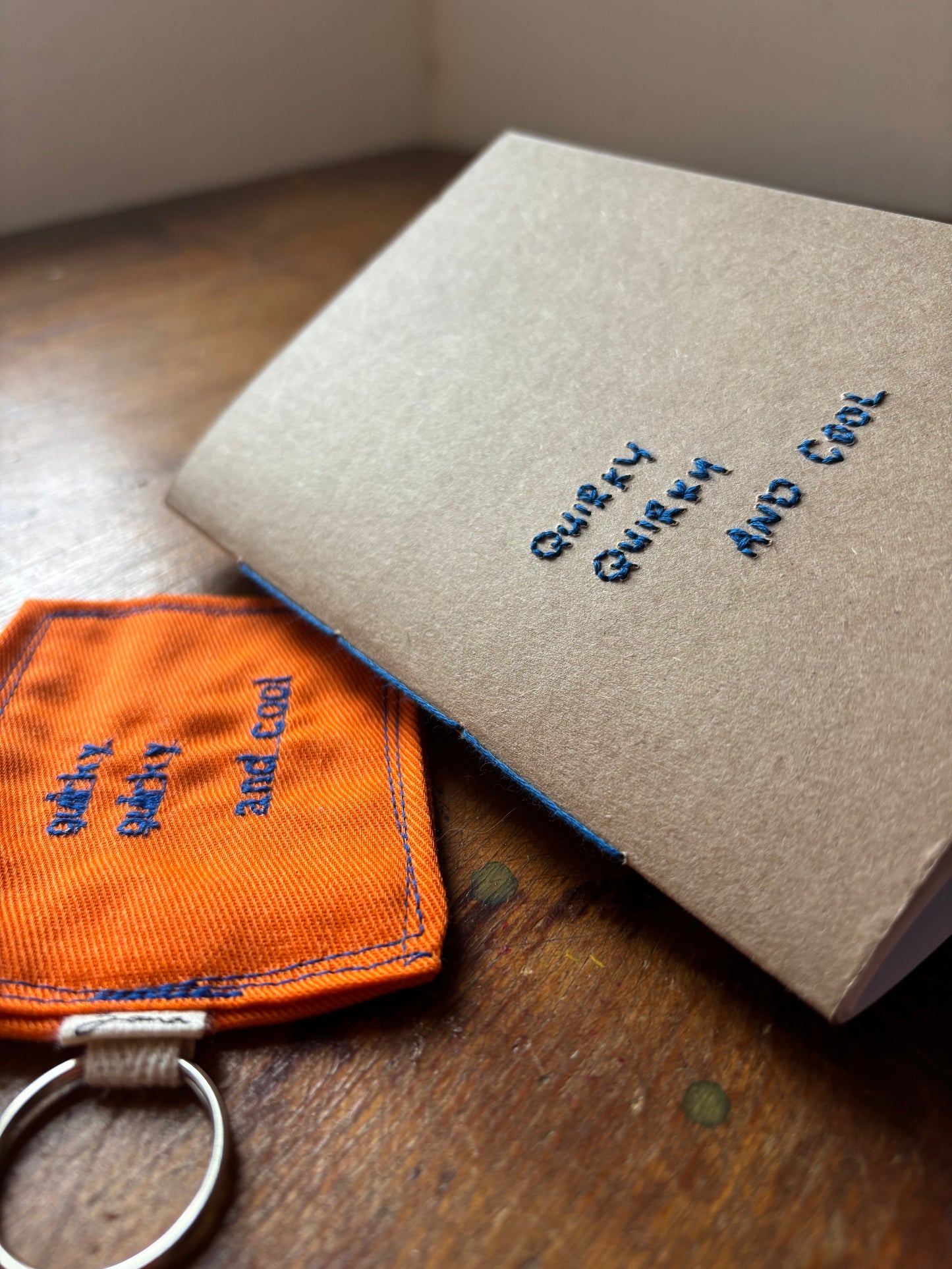 A6 blank notebook and keyring combo