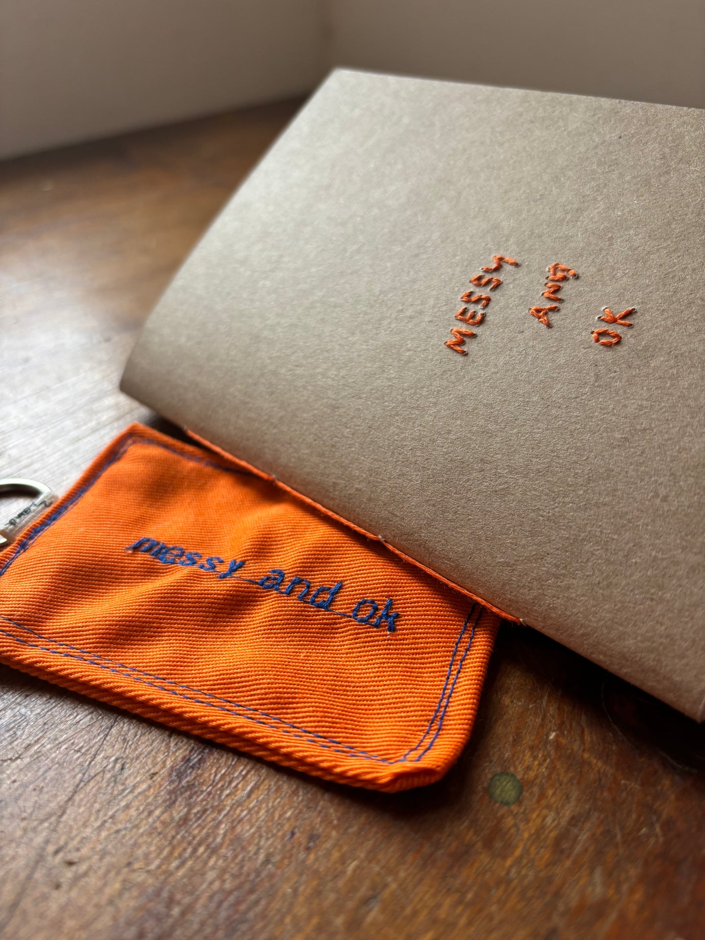 A6 blank notebook and keyring combo